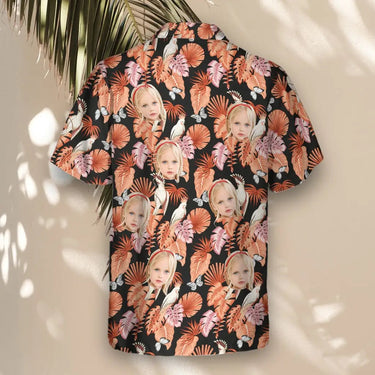 Rosy Paradise custom Hawaiian shirt with photos, example 1