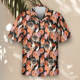Rosy Paradise custom Hawaiian shirt with photos, example 2