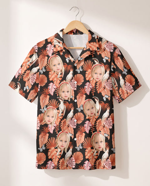 Rosy Paradise personalized Hawaiian shirt printed with customer faces