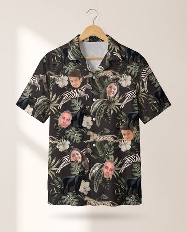 Running Wildlife Animal personalized Hawaiian shirt printed with customer faces