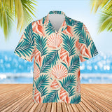 Seashell Island Hawaiian Shirt print before personalizing, front view