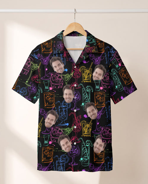 Sip Sway personalized Hawaiian shirt printed with customer faces