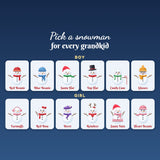 Choose a boy or girl snowman for each grandkid: 12 snowman designs