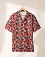 Spooky Bat Halloween Hawaiian shirt print before personalizing