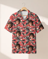 Spooky Bat Halloween personalized Hawaiian shirt printed with customer faces