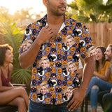 Spooky Kitty Halloween custom Hawaiian shirt with photos, example 2