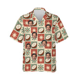 Starlit Coconuts personalized Christmas Hawaiian shirt printed with customer faces, front view
