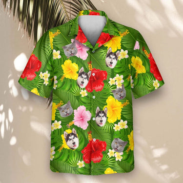 Summer Tropical custom Hawaiian shirt with photos, example 2