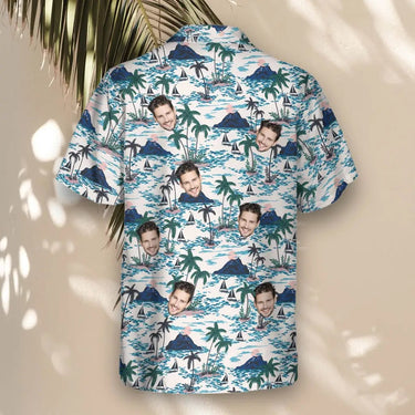 Sunset Sail custom Hawaiian shirt with photos, example 1
