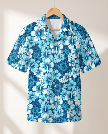 Surf Floral Hibiscus Hawaiian shirt print before personalizing