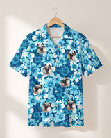Surf Floral Hibiscus personalized Hawaiian shirt printed with customer faces