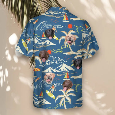 Surf Island Vibes custom Hawaiian shirt with photos, example 3