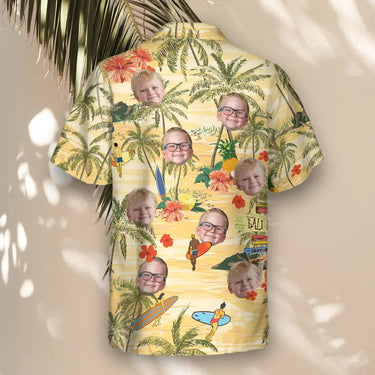 Surf's Up Island custom Hawaiian shirt with photos, example 3