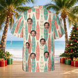 Surfboard Pines custom Christmas Hawaiian shirt with photos, back view
