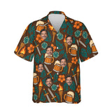 Tavern Tiki Fantasy RPG Hawaiian Shirt personalized with printed faces, front view