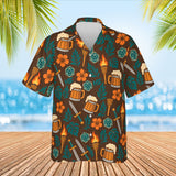 Tavern Tiki Fantasy RPG Hawaiian Shirt print before personalizing, front view