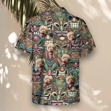 Tiki Island Vibes custom Hawaiian shirt with photos, example 1