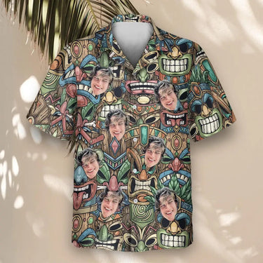 Tiki Island Vibes custom Hawaiian shirt with photos, example 2