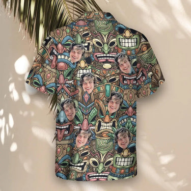 Tiki Island Vibes custom Hawaiian shirt with photos, example 3