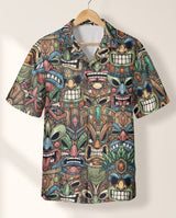 Tiki Island Vibes Hawaiian shirt print before personalizing