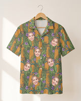Tiki Surf Legend personalized Hawaiian shirt printed with customer faces