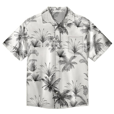 Toile de Jouy Palm custom Hawaiian shirt with photos, example 2
