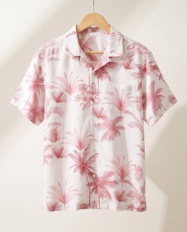 Toile de Jouy Palm Hawaiian shirt print before personalizing