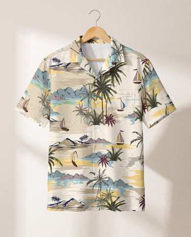 Tranquil Island Hawaiian shirt print before personalizing