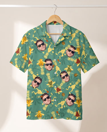 Tribal Rhythm Vibes personalized Hawaiian shirt printed with customer faces