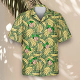 Tropical Banana Bliss custom Hawaiian shirt with photos, example 2