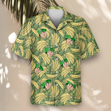 Tropical Banana Bliss custom Hawaiian shirt with photos, example 2
