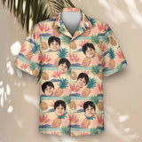 Tropical Bloom custom Hawaiian shirt with photos, example 2