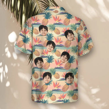 Tropical Bloom custom Hawaiian shirt with photos, example 3