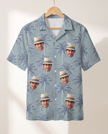 Tropical Breeze personalized Hawaiian shirt printed with customer faces