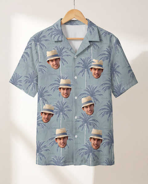 Tropical Breeze personalized Hawaiian shirt printed with customer faces