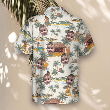 Tropical Escape custom Hawaiian shirt with photos, example 1