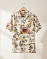 Tropical Escape Hawaiian shirt print before personalizing