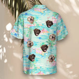 Tropical Flamingo Paradise custom Hawaiian shirt with photos, example 3