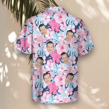 Tropical Floral Escape custom Hawaiian shirt with photos, example 1