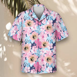 Tropical Floral Escape custom Hawaiian shirt with photos, example 2