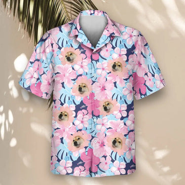 Tropical Floral Escape custom Hawaiian shirt with photos, example 2