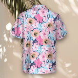 Tropical Floral Escape custom Hawaiian shirt with photos, example 3