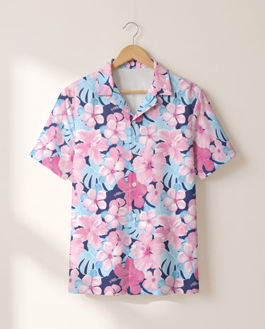 Tropical Floral Escape Hawaiian shirt print before personalizing