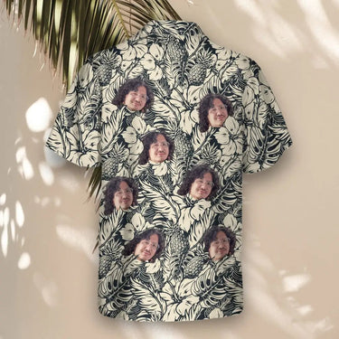 Tropical Garden Elegance custom Hawaiian shirt with photos, example 1