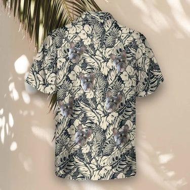 Tropical Garden Elegance custom Hawaiian shirt with photos, example 3