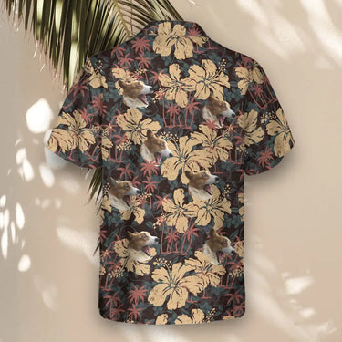 Tropical Grunge Bloom custom Hawaiian shirt with photos, example 3