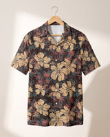 Tropical Grunge Bloom Hawaiian shirt print before personalizing