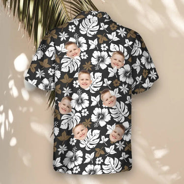 Tropical Hibiscus Flower custom Hawaiian shirt with photos, example 3