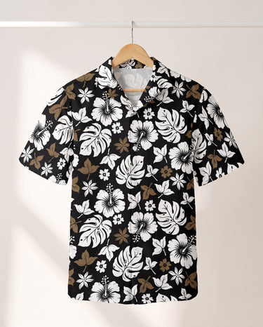Tropical Hibiscus Flower Hawaiian shirt print before personalizing