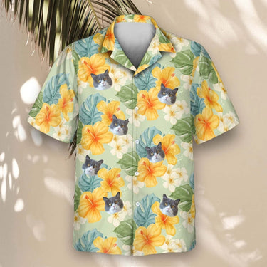 Tropical Hibiscus Vibes custom Hawaiian shirt with photos, example 2